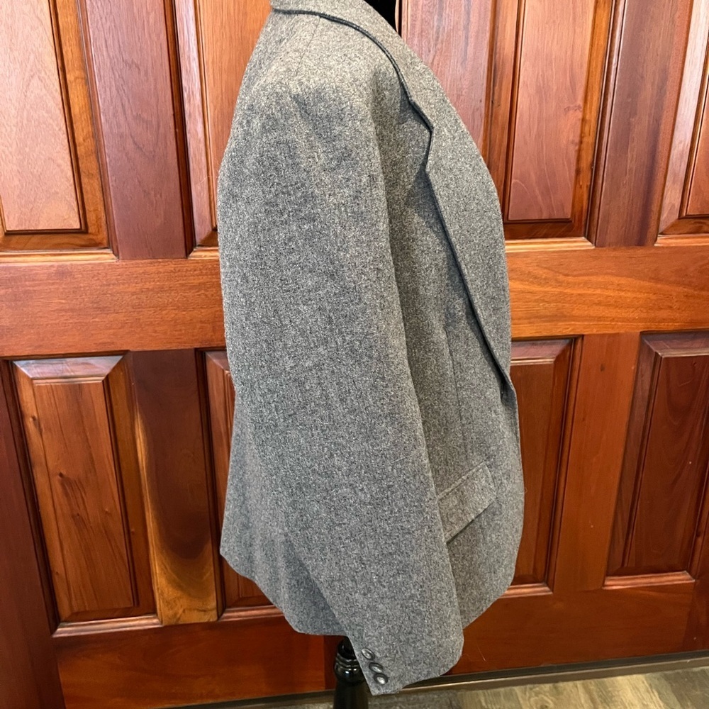Vintage Pendleton 100% Virgin Wool Gray Blazer Jacket Women Sz 14 - Picture 3 of 9